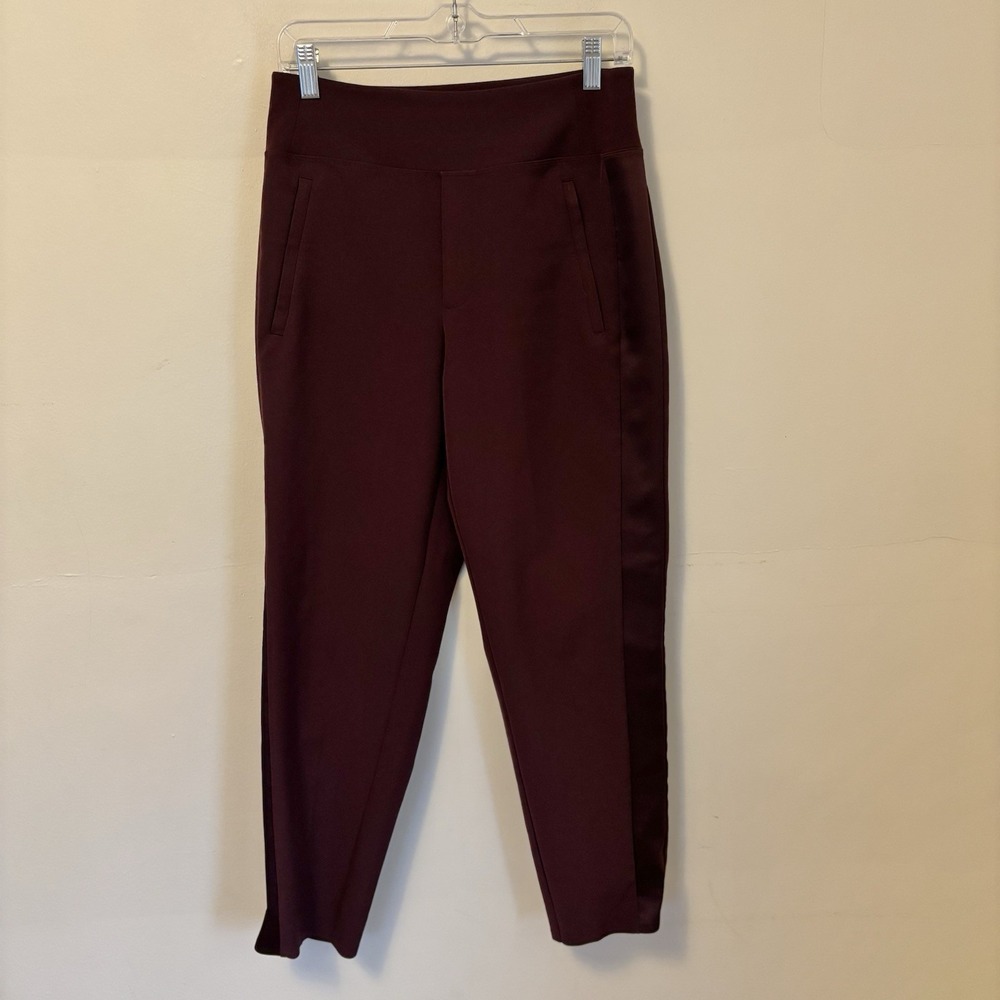 Athleta Endless High Rise Pants 4 Work Casual Stretch Athletic Burgundy
